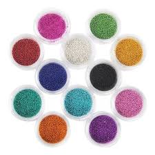 Caixa 12 Caviar Colorido Strass Pedraria Decoração Jóia