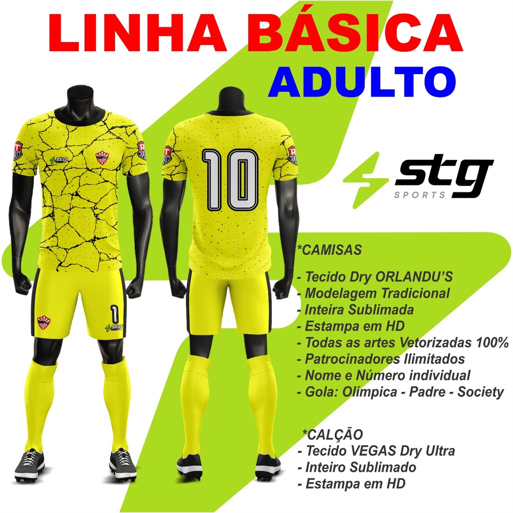 Kit 10 Uniformes Completos Futebol Feminino Personalizado