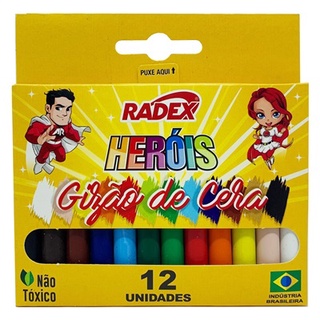 Gizão de Cera Jumbo 12 Cores Radex