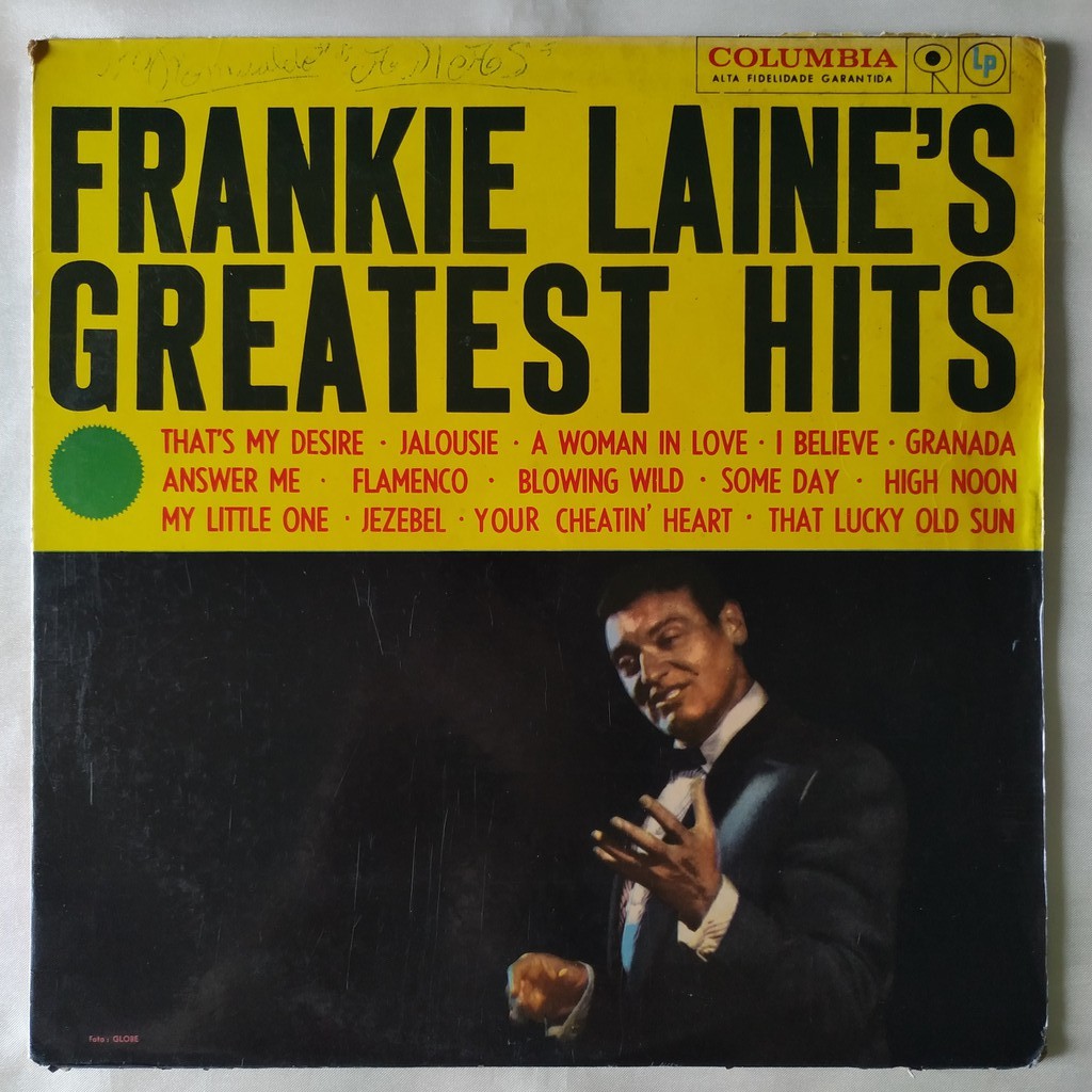 DISCO DE VINIL LP - FRANKIE LAINE – FRANKIE LAINE'S GREATEST HITS