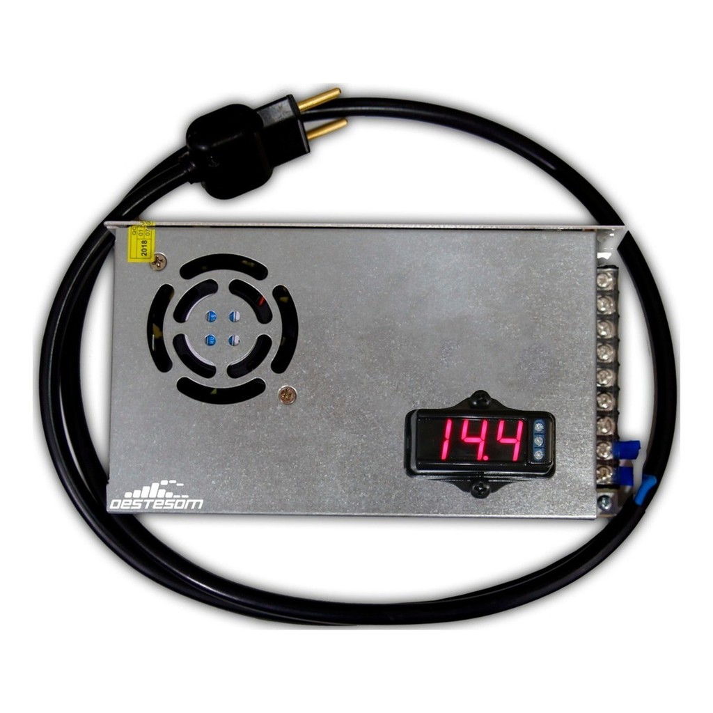 Fonte Automotiva Com Voltimetro Taramps 30 Ampers Bi Volt Chaveada