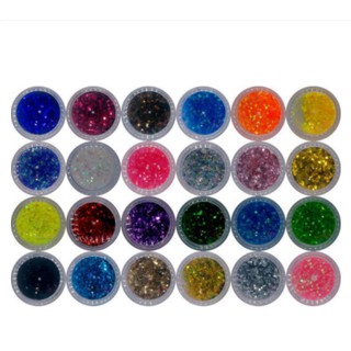 Glitter Flocado c/24 unid Para Decoração De Unhas Encapsuladas