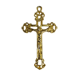 50 Unidades Crucifixos/ Cruz Vazado Dourado Para Fazer Terço/ Pulseiras 4 cm