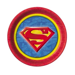 Prato Festa Superman 18Cm - 8 unidades - Festcolor - Rizzo Festas