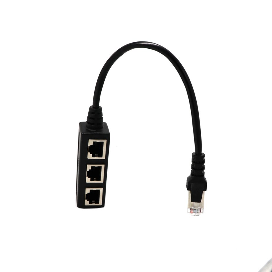 Diytool.Brsplitter Ethernet Rj45 Cabo Adaptador 1 Macho Para 2 / 3 Porta Fêmea De Rede Lan (Gouqi)