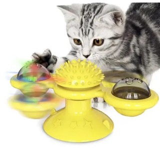 Brinquedo Giratório Interativo Para Gato Bolinha Pisca Catnip
