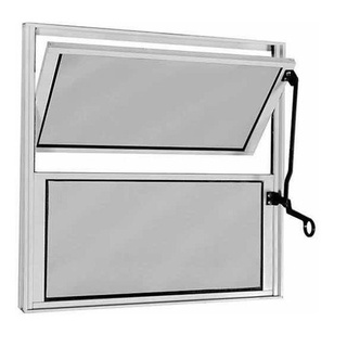 Vitro Banheiro Janela 40cm x 60cm Basculante Alumínio Natural