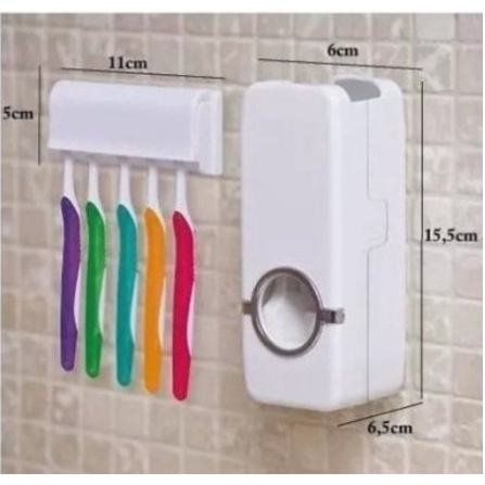 Dispenser Aplicador Creme Dental Pasta Dente Suporte Escovas em Oferta na Shopee