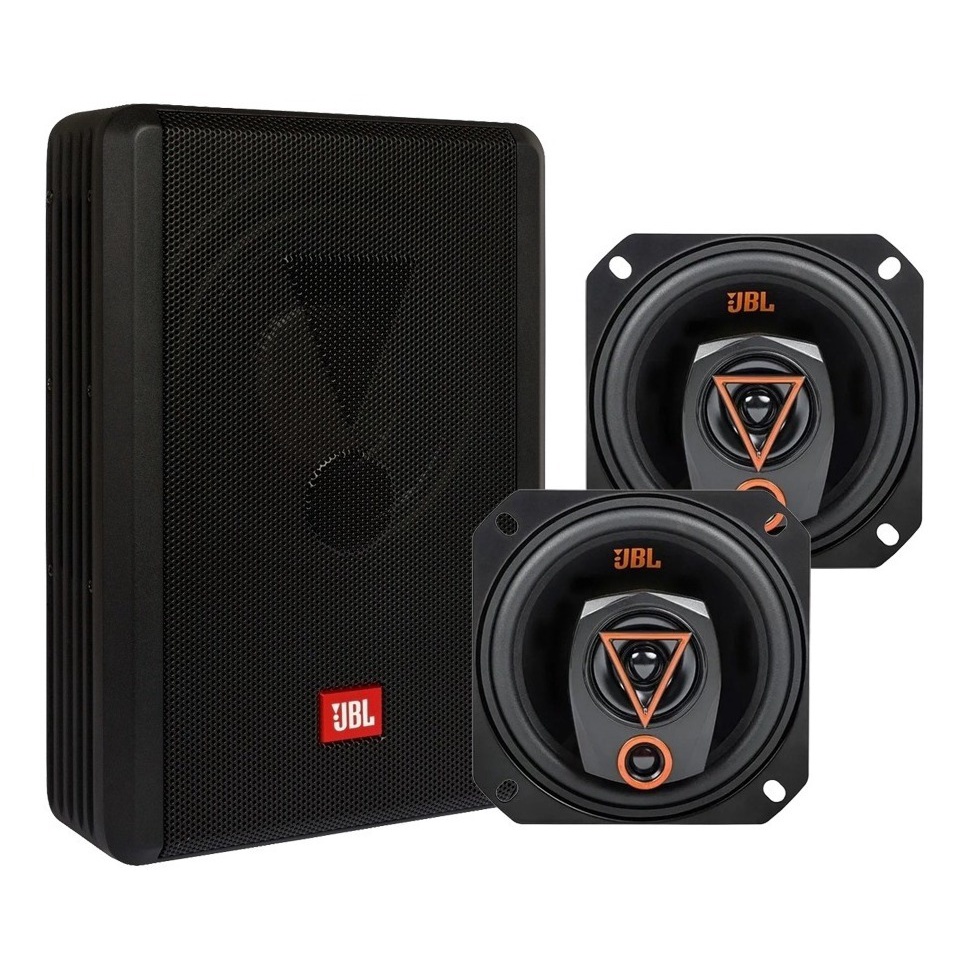 Caixa JBL Ativa Amplificada SW8A-MS 200w + 2 Alto Falantes 4  Multisystem 4TRMS80 - 160w