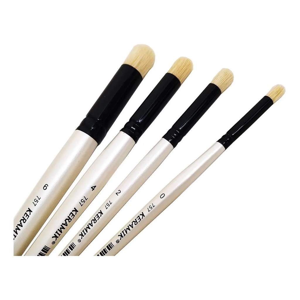 Kit 4x Pincel Pituá Keramik Stencil Luz Seca 757 Nº (0,2,4,6) em Oferta na Shopee