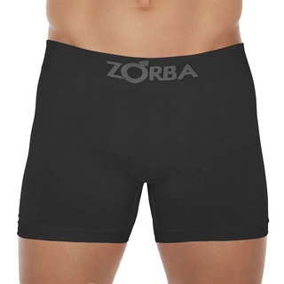 Cueca Zorba Boxer Algodão 781 Preta Sem Costura