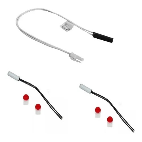 Kit 2 un sensor 2,7k w10531315 e termo fusível para geladeira Brastemp/Consul original