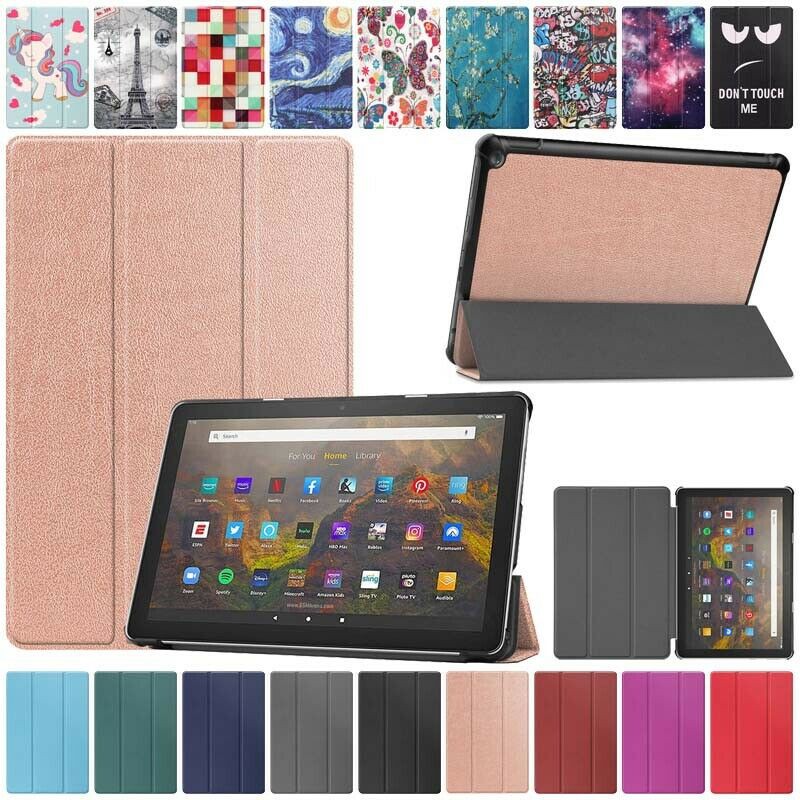 Amazon For Amazon Fire HD 10 Plus 2021 11th Gen Leather Flip Case Stand Smart Cover 