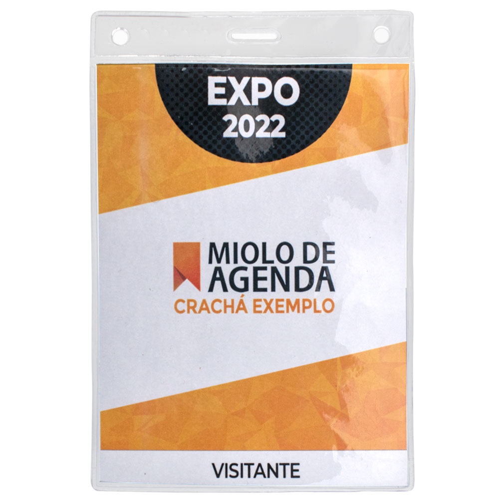 Porta Crachá Credencial Flexível Para Feiras E Eventos x 100 Un