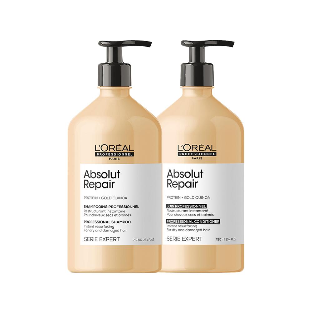 Kit L'Oréal Professionnel Serie Expert Absolut Repair Gold Quinoa - Shampoo e Condicionador - Beauty