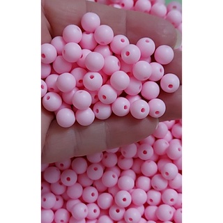 Miçanga Bola 8mm Rosa bebê- 100 unidades