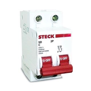 Disjuntor Mini Din Bipolar 70A Curva C 4,5Ka 230/400V Steck