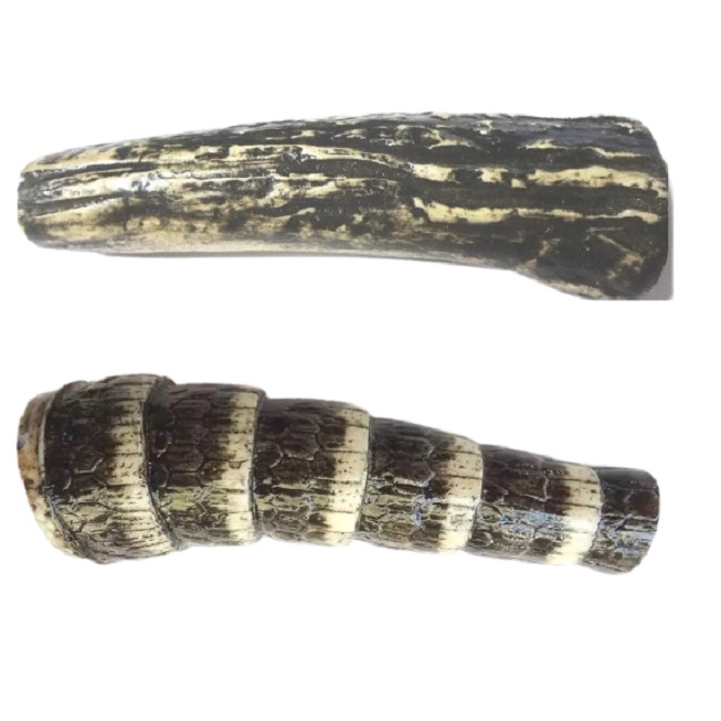 Kit 6 Peças Imitação Rabo Tatu Curvo,cabo Chifre Cervo Curvo