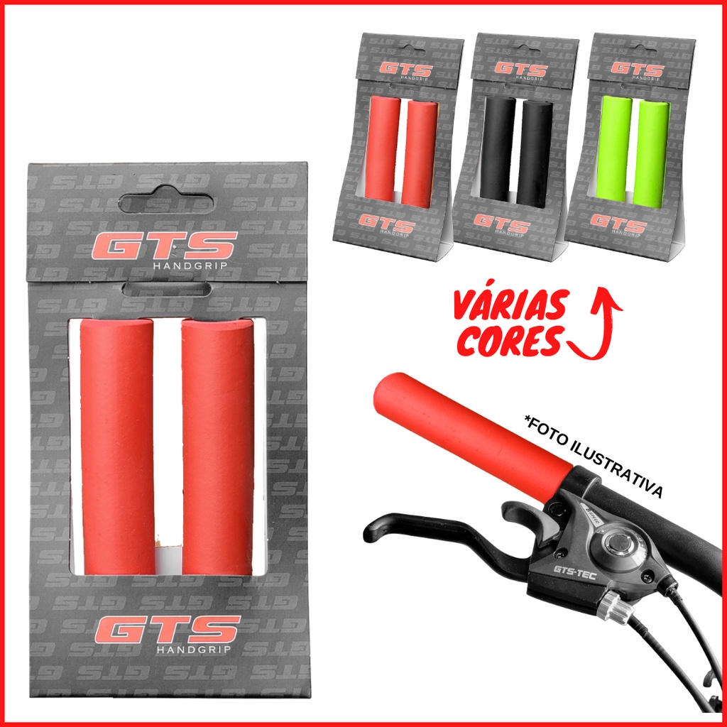 Manopla Punho Bicicleta Silicone Soft Confort Gts Cores