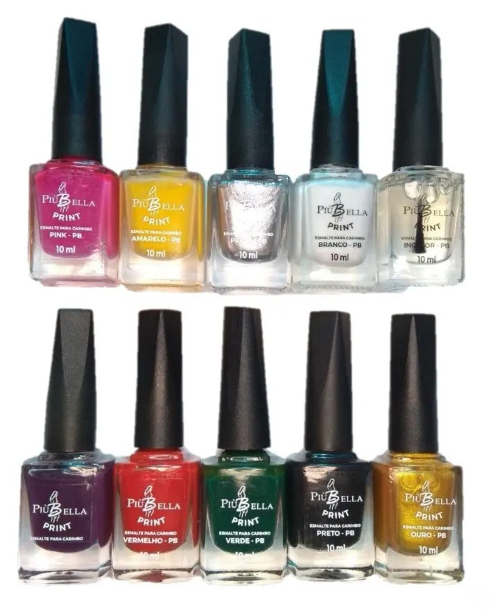 Esmalte para Carimbo - Piu Bella (10ml) em Oferta na Shopee