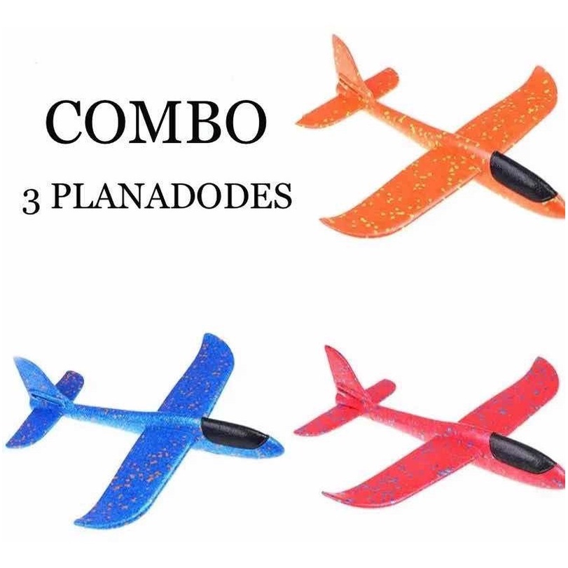 Avião De Brinquedo Aeromodelo Planador De Isopor Flexível Manual Arremesso Vôo Livre