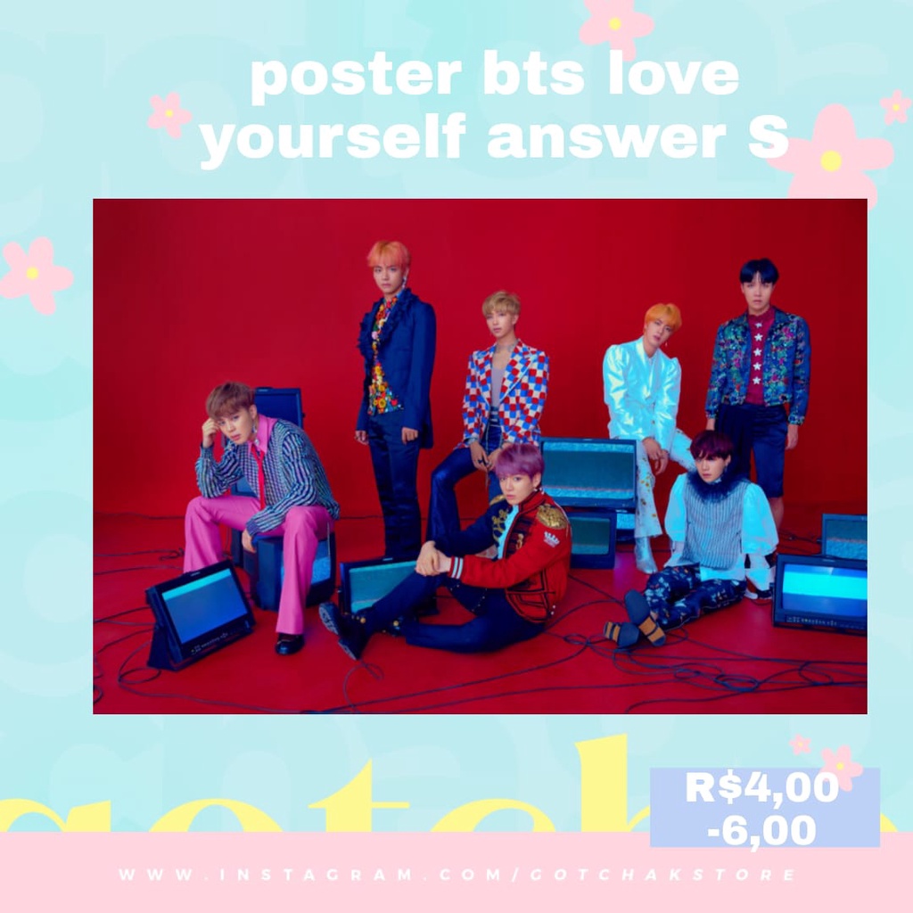 Poster bts love yourself answer S | poster A4&A4 kpop | Shopee Brasil