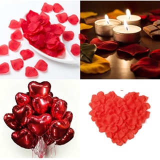 500 Pétalas Artificiais + 12 Velas Rechaud + 6 Balão Coração em Oferta na Shopee