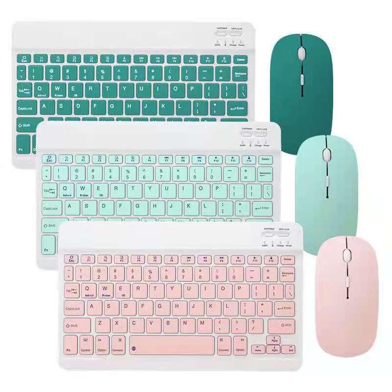 Mini Bluetooth Mouse/Teclado E Sem Fio Para Tablet Android Smart Phone Windows Tamanho iOS 9.7 ipad becomes Mac