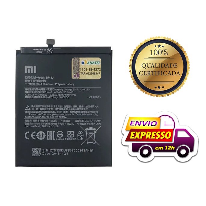 Bateira BM3J Xiaomi Mi 8 Lite Original + Garantia - Escorrega o Preço