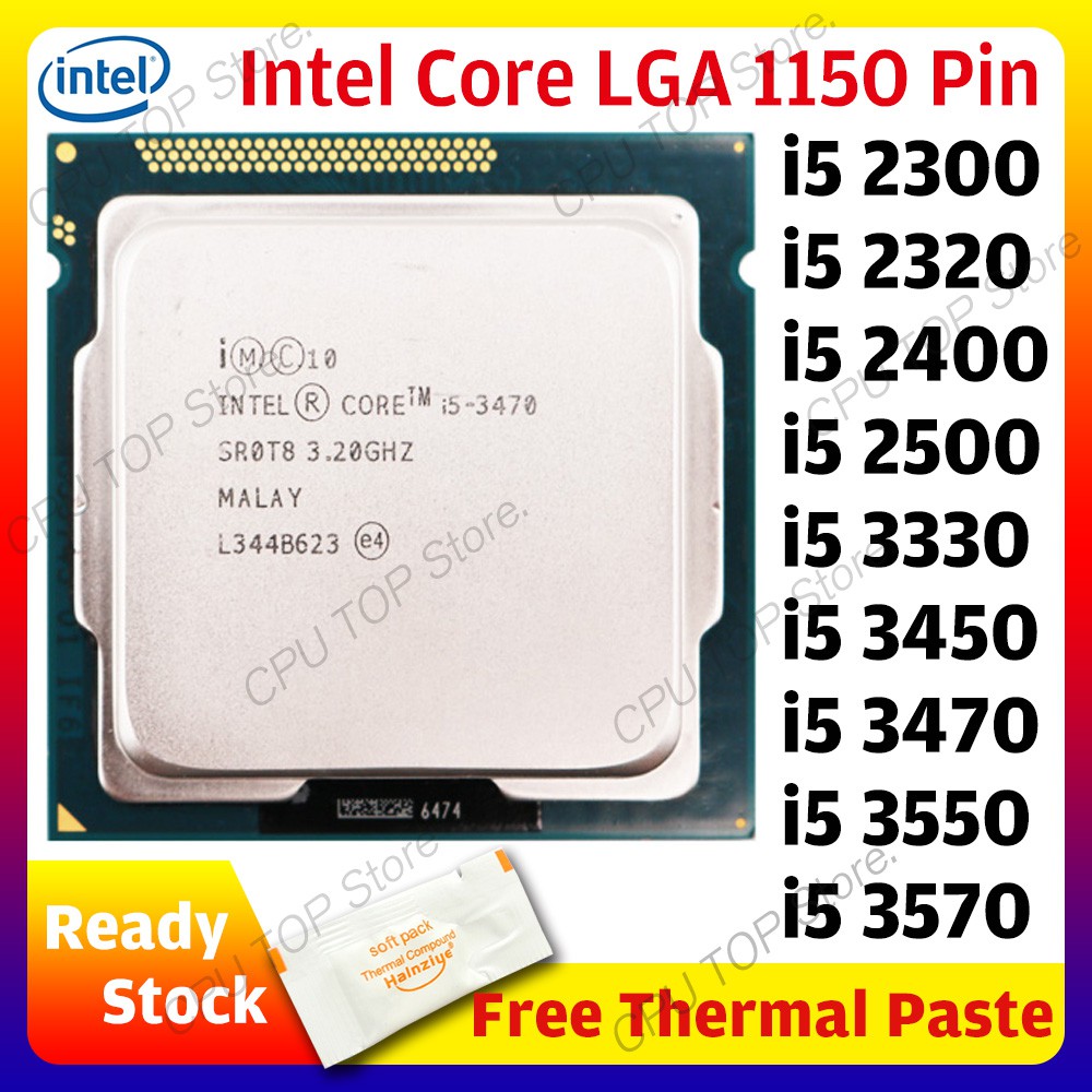 Processador Cpu Intel Core I5 2300 23 2400 2500 3330 3450 3470 3550 3570 Processador Cpu Quad Core Lga 1155 Shopee Brasil