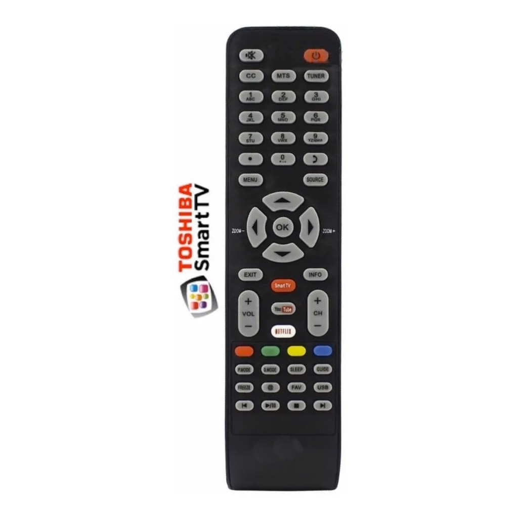 Controle Remoto Tv Lcd Led  Semp Toshiba Smart Netflix Youtube