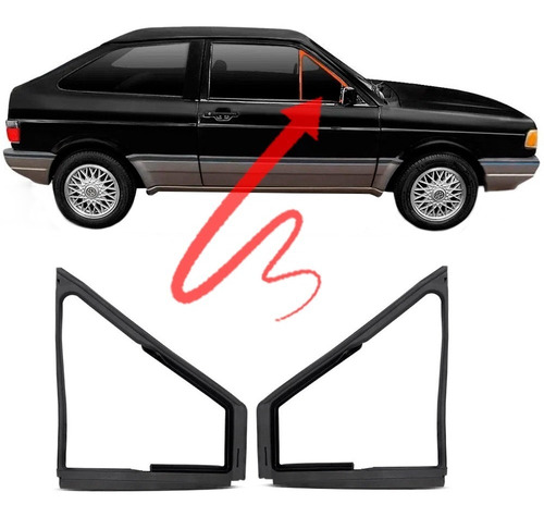 Par Borracha Ventarola Quebra Vento Gol Quadrado Parati Voyage Saveiro em Oferta na Shopee