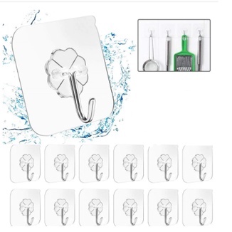 OFERTA 4 peças de ganchos de parede transparentes fortes adequados para cozinha e banheiro multiuso