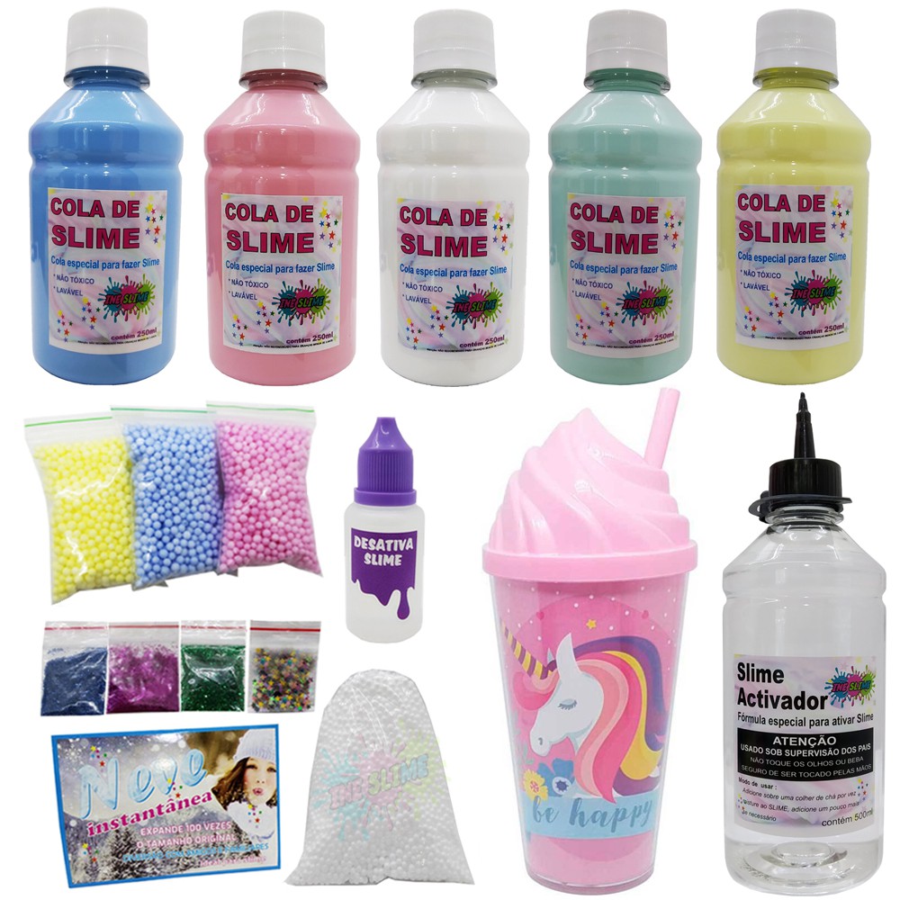 Kit Para Fazer Slime Copo Do Unicórnio P/ Dia Das Crianças - Oferta