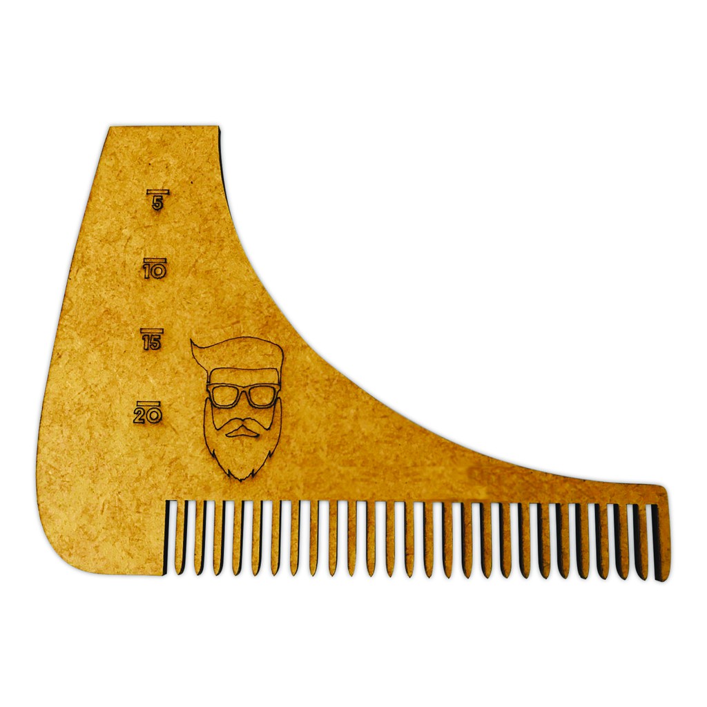Alinhador Pente Modelador P/ Barba Madeira Barbeiro 10 Unidades