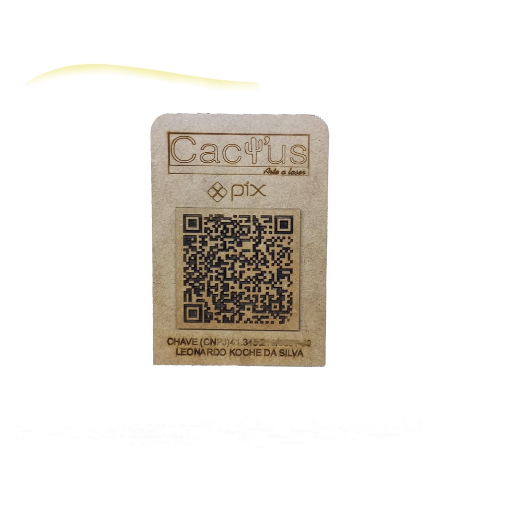 Plaquinha De Pix Personalizada Com Qr Code E Logo Em Mdf Corte A Laser Shopee Brasil