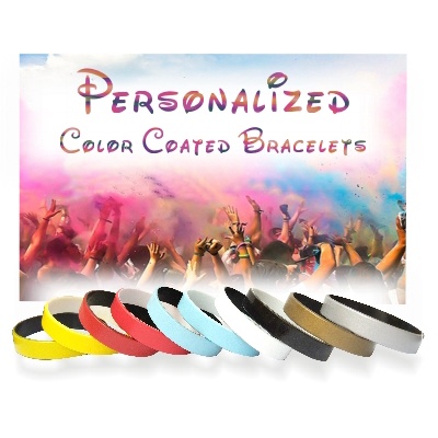 ECGIFT SW005 Pulseira De Silicone Revestida Personalizada Com Letras Gravação Duas Camadas De Cores em Oferta na Shopee