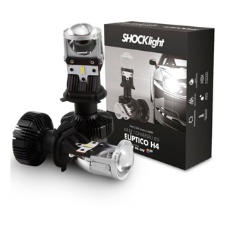 Farol Led Lampada H4 Mini Projetor Eliptico Shocklight Canhão Facil Instalaçao em Oferta na Shopee