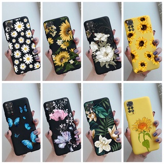 Capa Traseira Flexível De Silicone Anti-Impacto Estampa Girassol Para Xiaomi Redmi Note 11 4G Poco M4 pro 5G 11s
