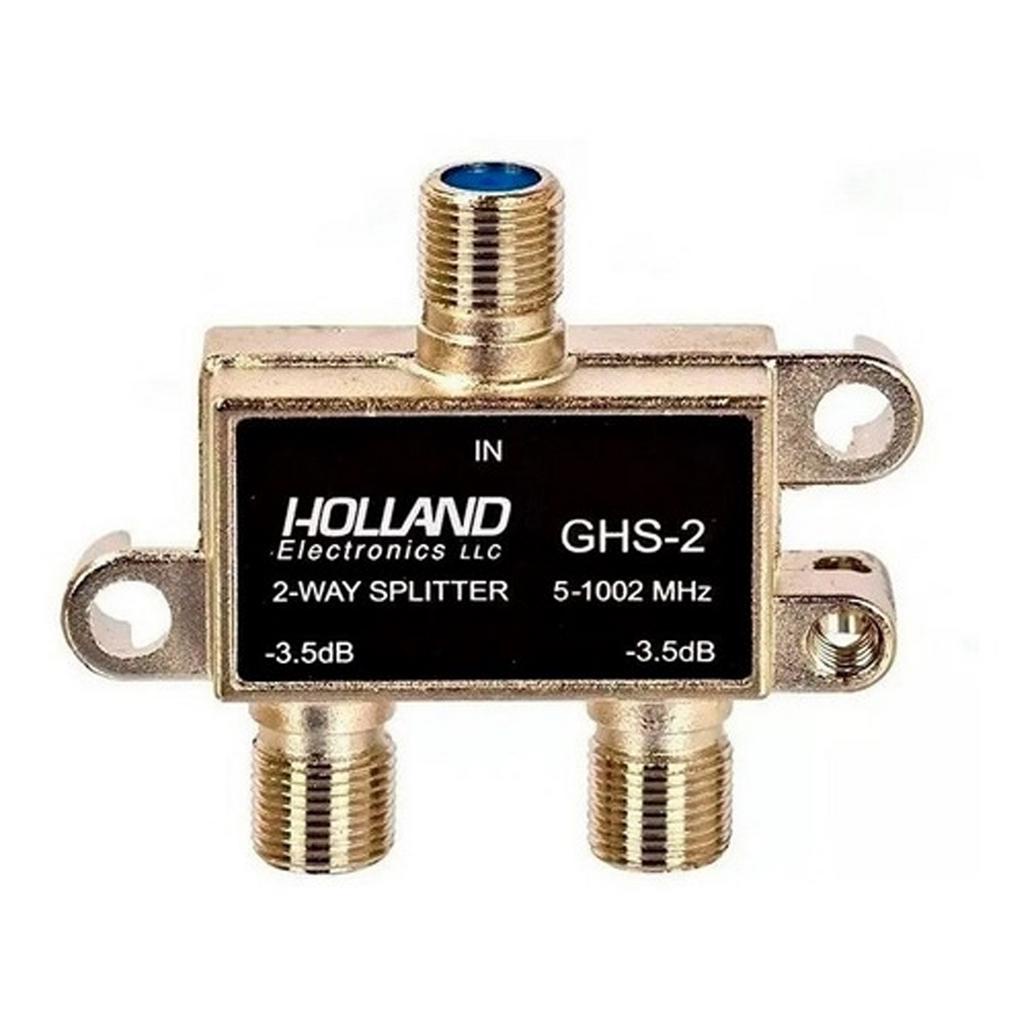 Divisor de Sinal 1x2 Saidas 1ghz Splinter Brindado para Antena Vhf Uhf Net Tv Cabo Ghs-2 - Holland