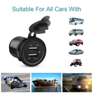 Carregador USB Universal 5V 2.1A/1A DC 12V-32V À Prova D