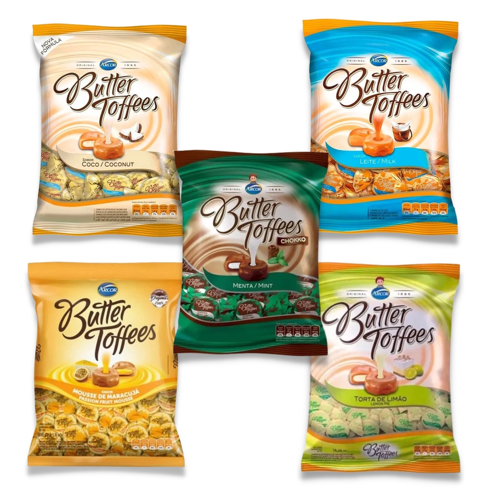 Pacote Bala Recheada Butter Toffees G Arcor Escolha O Sabor Shopee Brasil