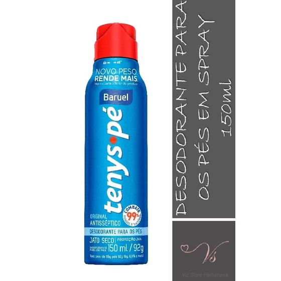 Desodorante para pés Tenys Pé Spray original Baruel 150ml/92g