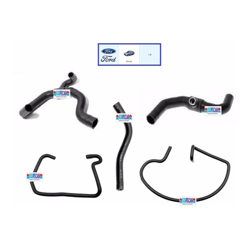 Kit Mangueiras Radiador Escort Zetec 1.8 16v Apos 97...
