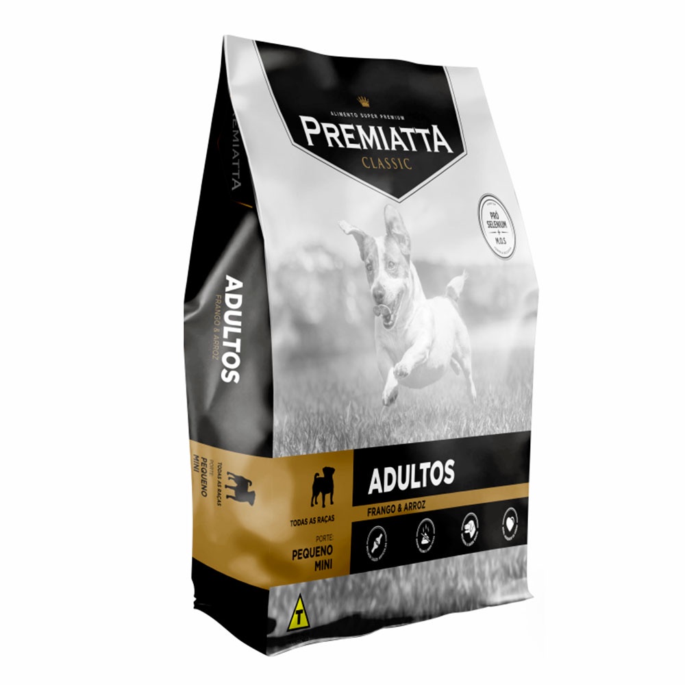 Ração Premiatta Cães Classic Adultos Mini - 7,5kg - Pets