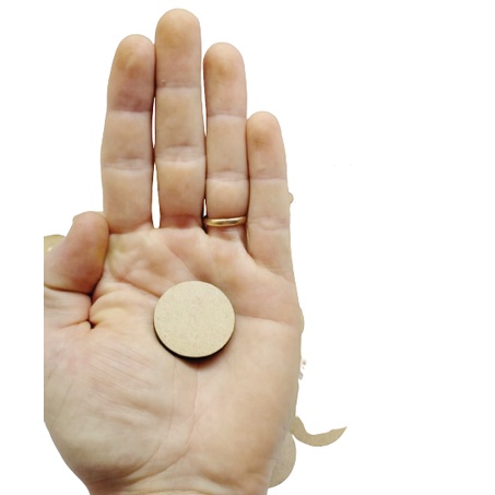 Kit 50 Círculos 3,6 cm varias utilidades MDF cru