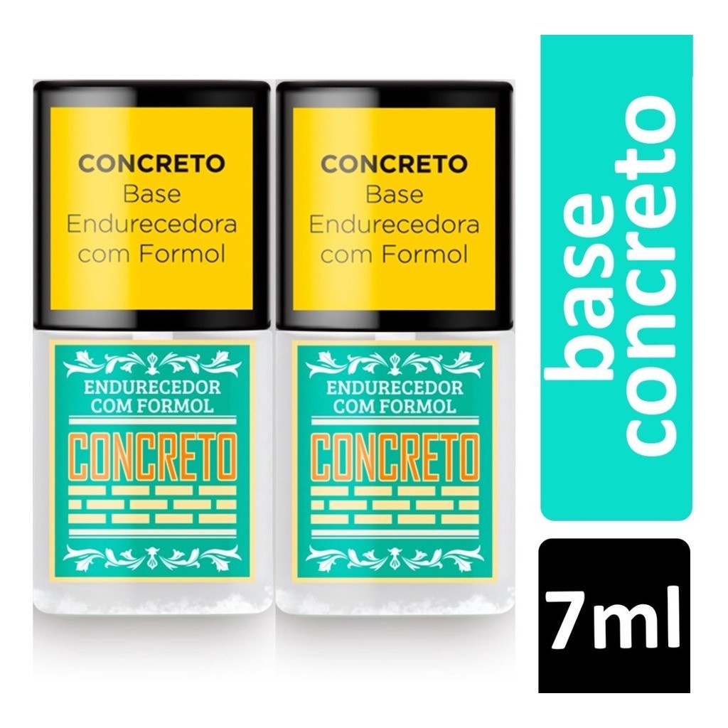 Base Concreto Fortalecedora  Endurecedora Top Beauty - Kit com 2 Unidades