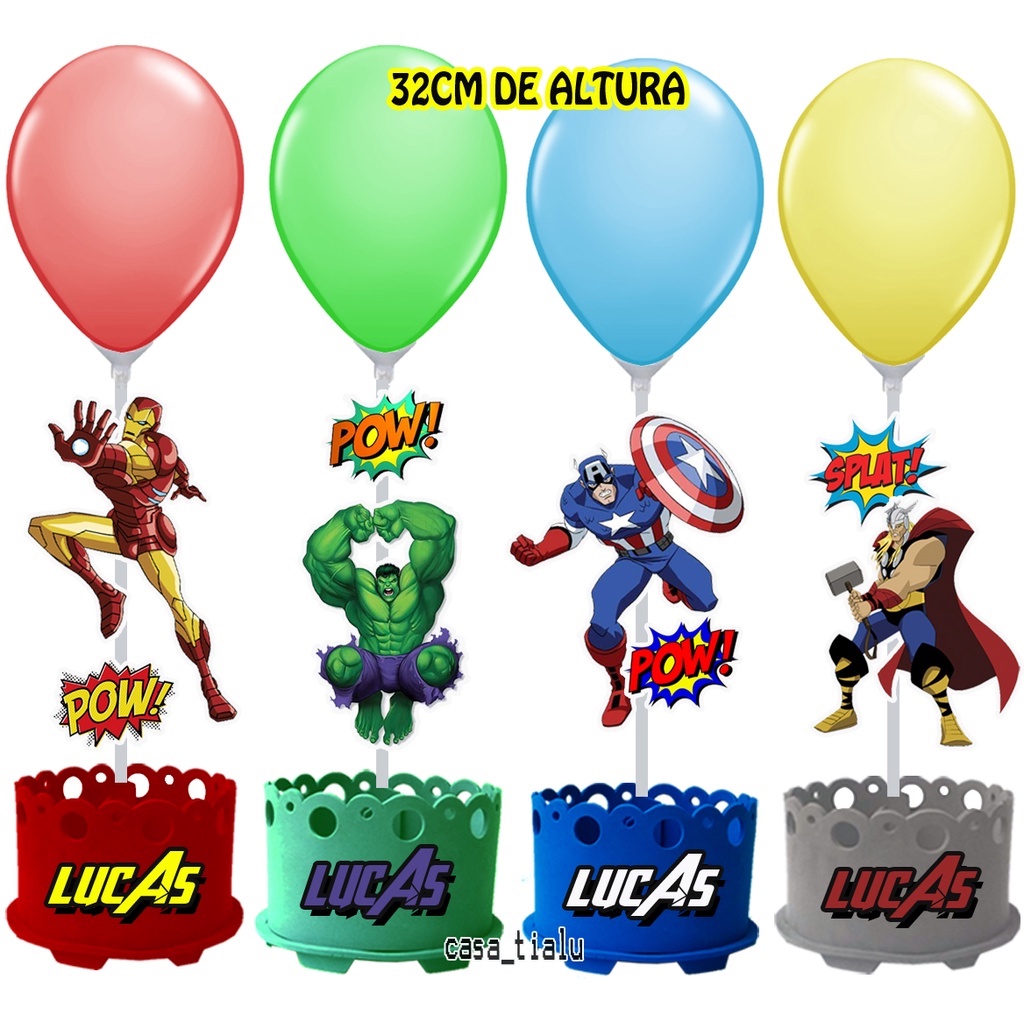 15 Enfeite De Mesa Vingadores Centro De Mesa Vingadores Lembrancinha Vingadores