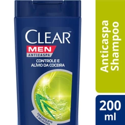 Shampoo Clear Men Anticaspa Controle e Alivio da Coceira com 200ml