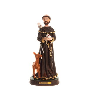 São Francisco 20Cm.Resina. em Oferta na Shopee
